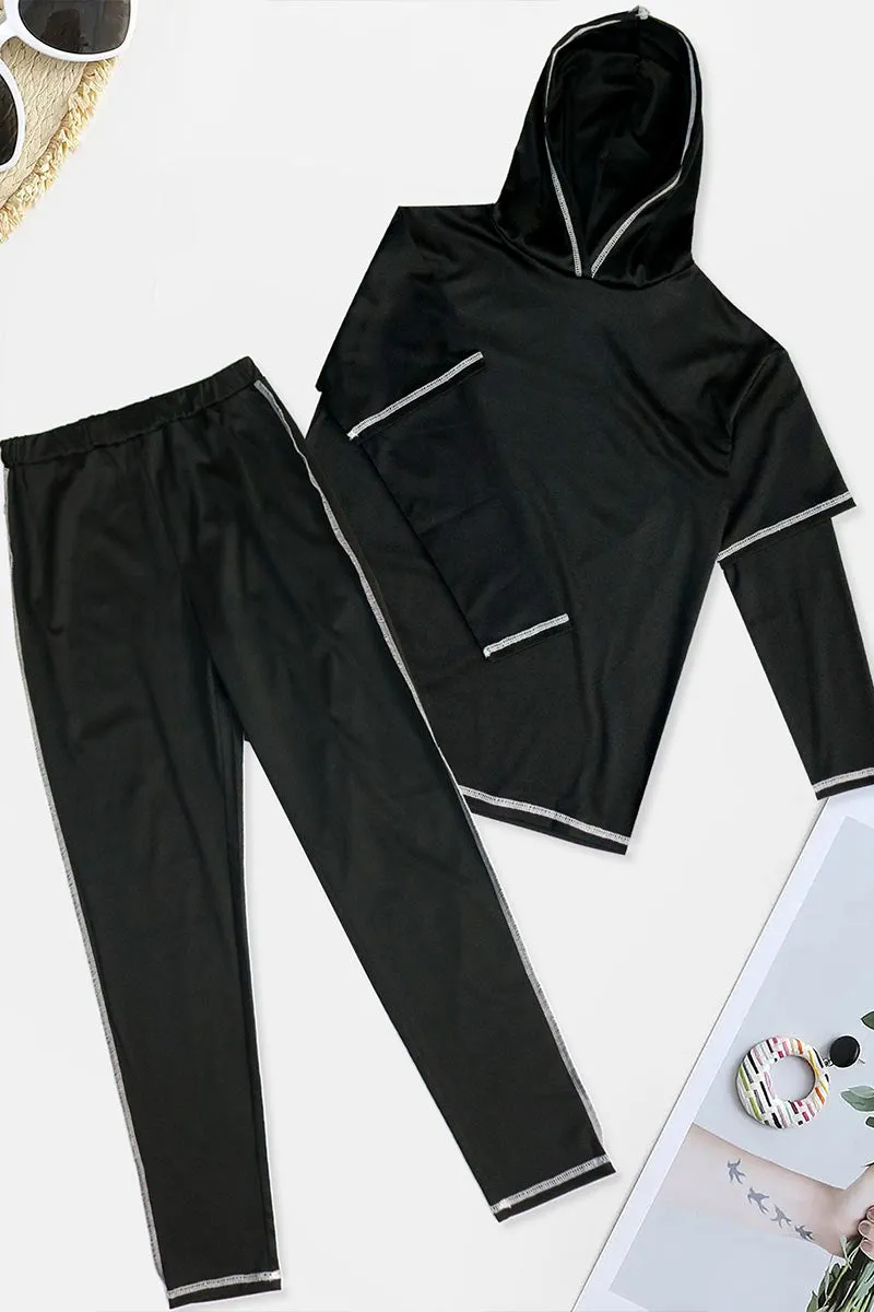 UJ0398 Hoodie and Tights Jogger Set