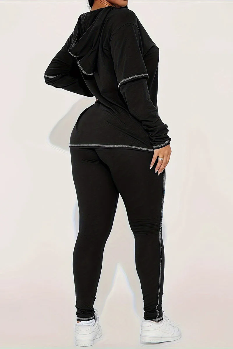 UJ0398 Hoodie and Tights Jogger Set