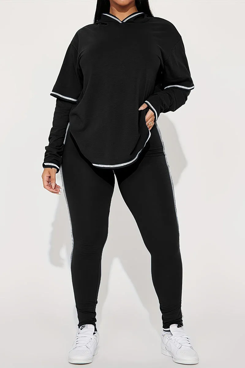 UJ0398 Hoodie and Tights Jogger Set