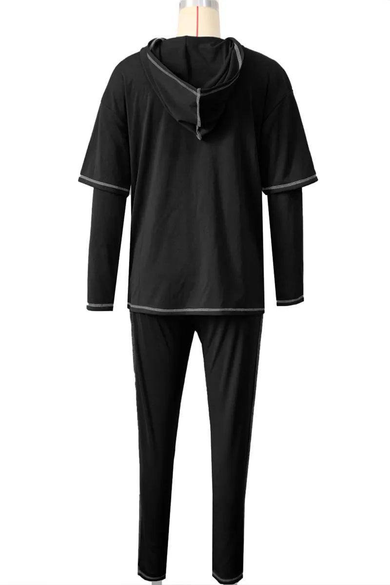 UJ0398 Hoodie and Tights Jogger Set