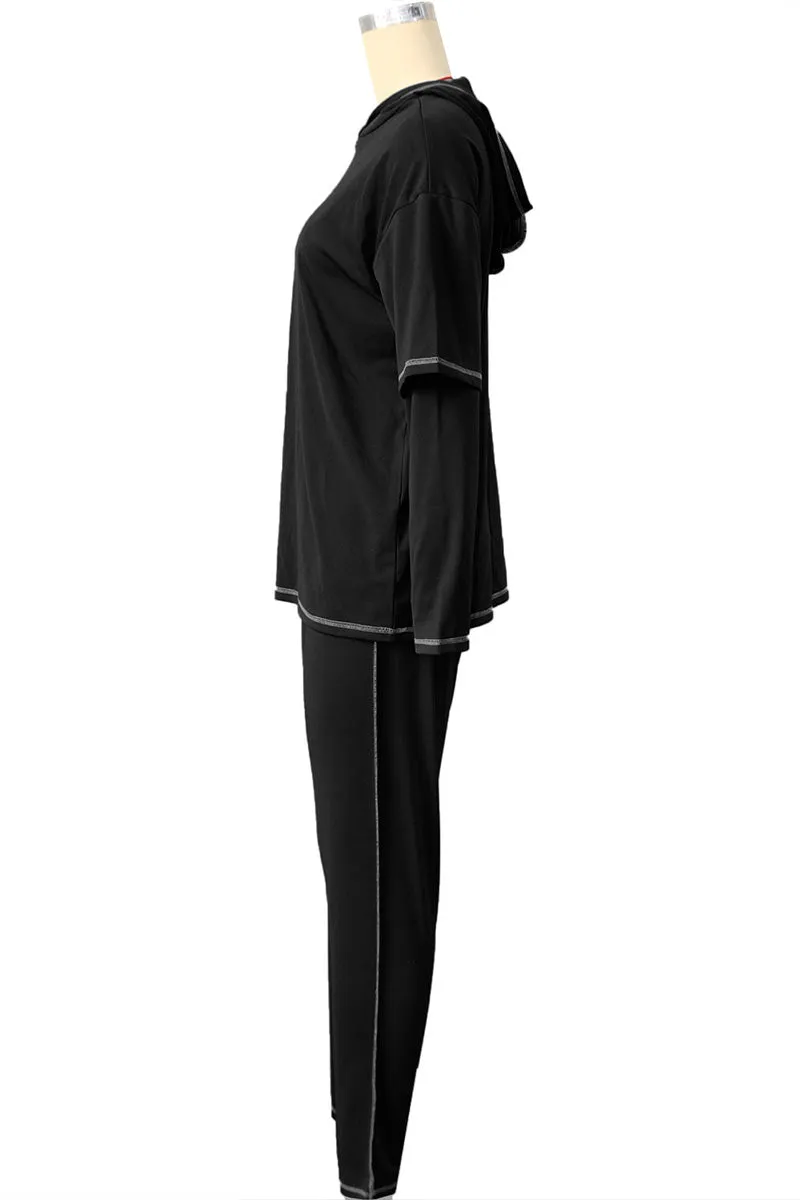 UJ0398 Hoodie and Tights Jogger Set