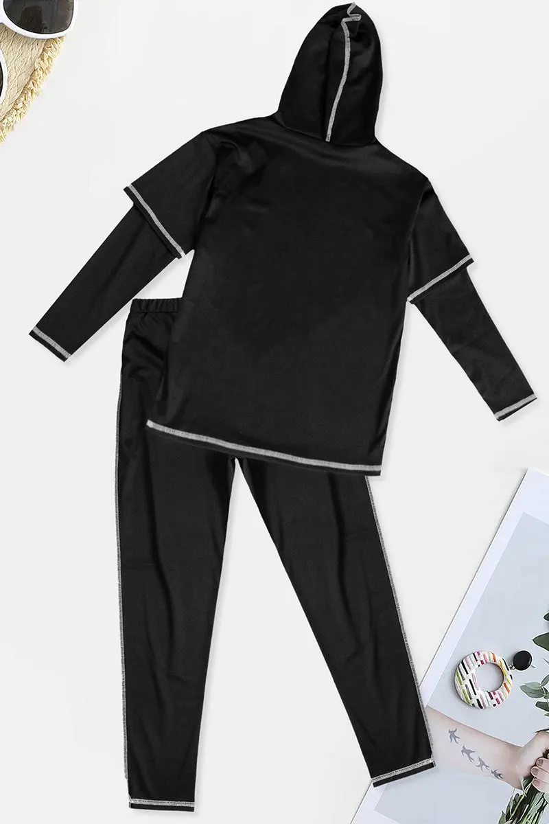 UJ0398 Hoodie and Tights Jogger Set