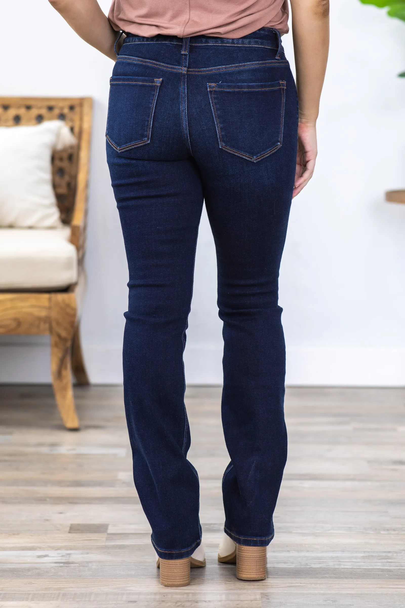 Vervet Dark Mid Rise Bootcut Jeans