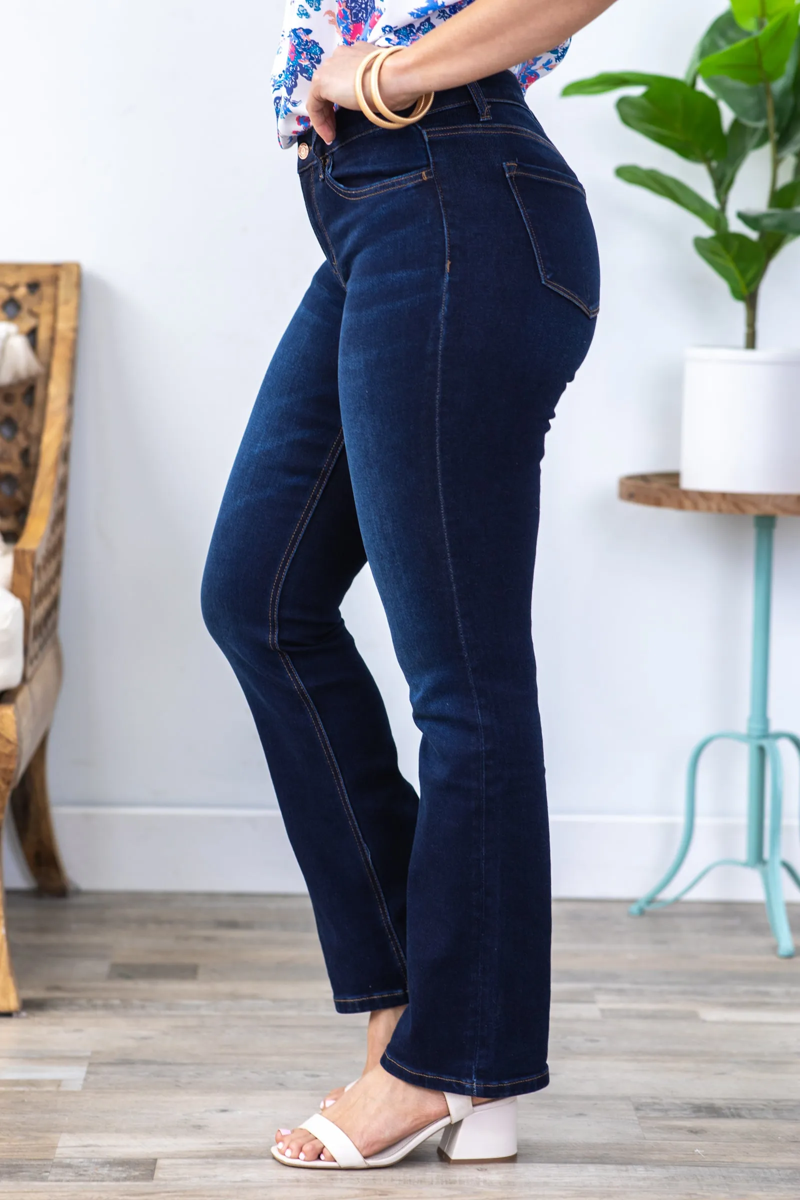 Vervet Dark Mid Rise Bootcut Jeans