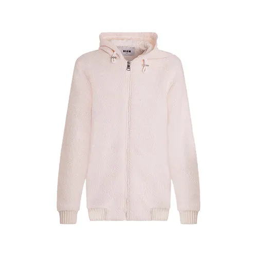 Waisted fur cream bomber by MGSM
