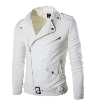White Long Sleeve Winter Denim Jacket for Men - High Quality Biker Detachable Outerwear Coat Jacket