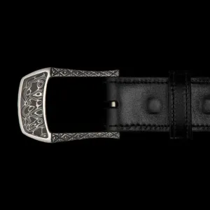 William Henry Damascus Belt Buckle