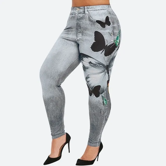 Women Cowboy Printed Leggings