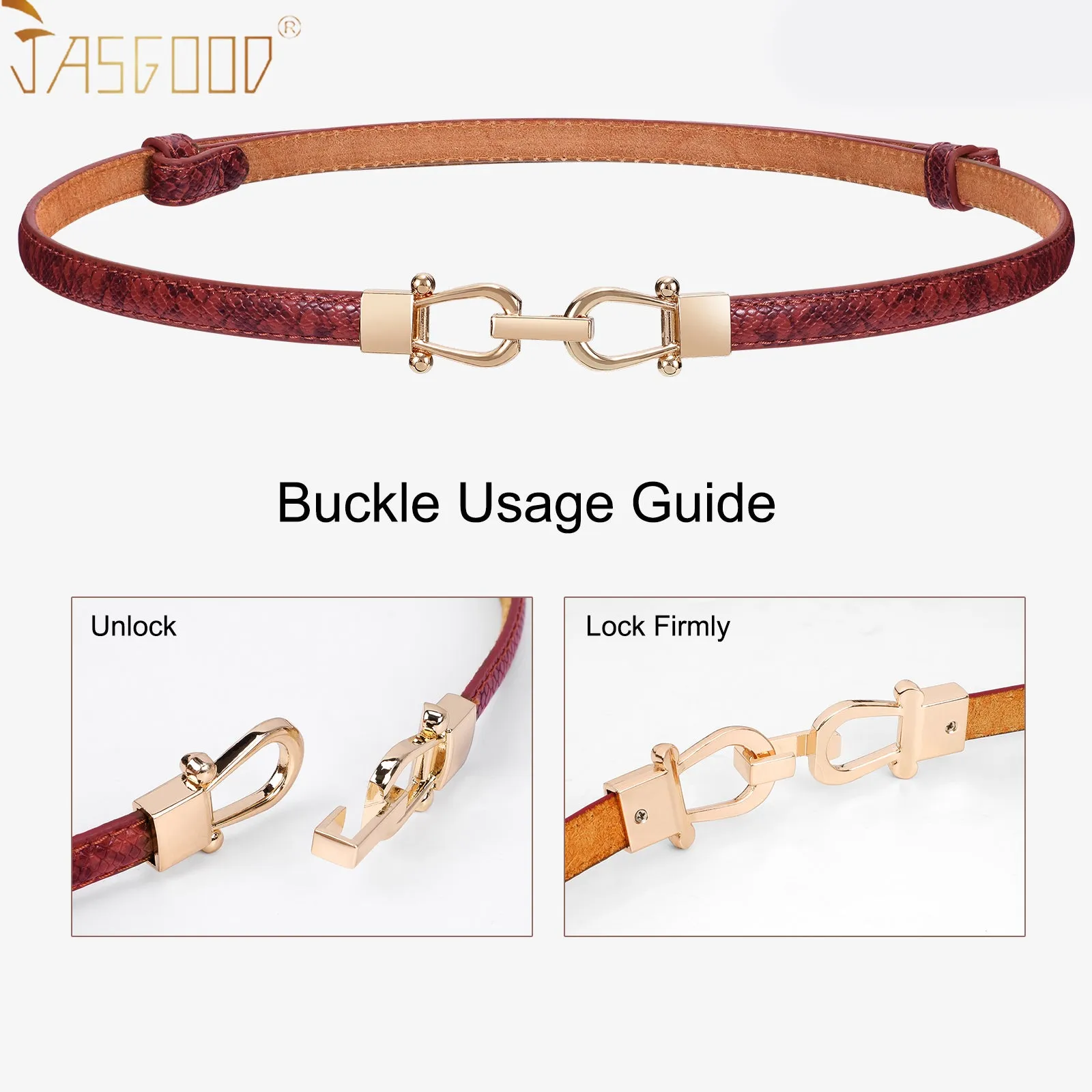 Women Skinny Leather Belt Adjustable Fashion Dress Belt Thin Waist Belts for Ladies Girls