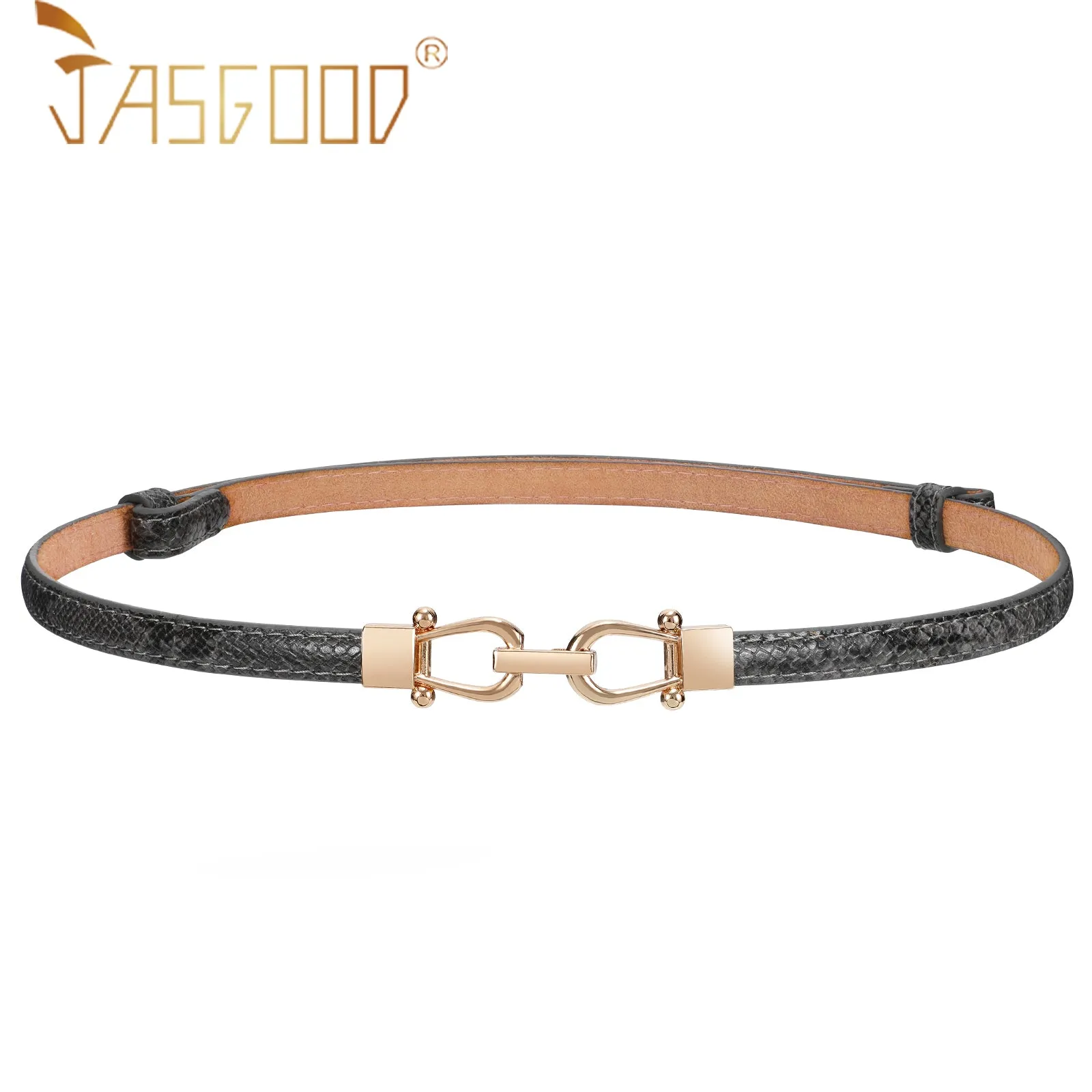 Women Skinny Leather Belt Adjustable Fashion Dress Belt Thin Waist Belts for Ladies Girls