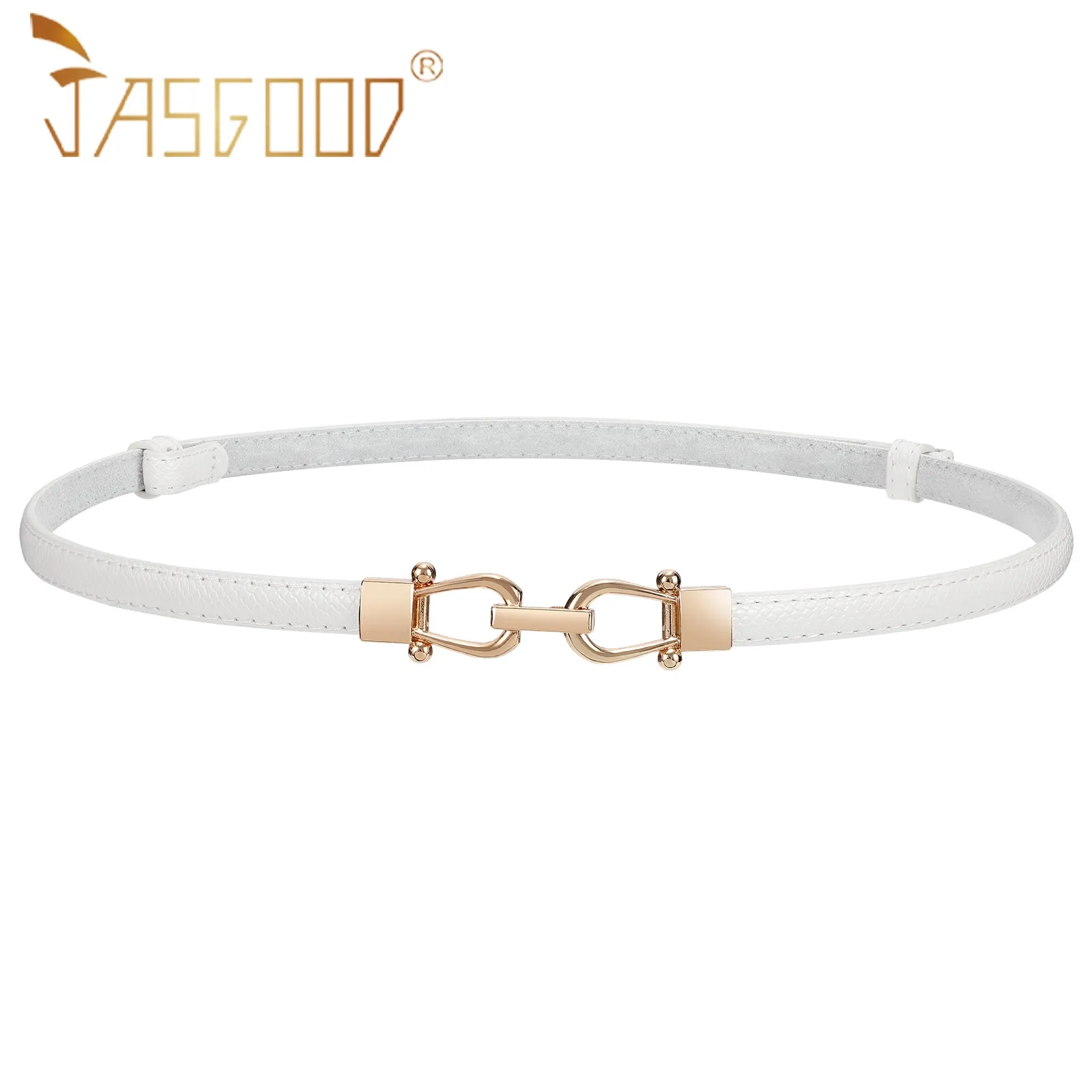 Women Skinny Leather Belt Adjustable Fashion Dress Belt Thin Waist Belts for Ladies Girls
