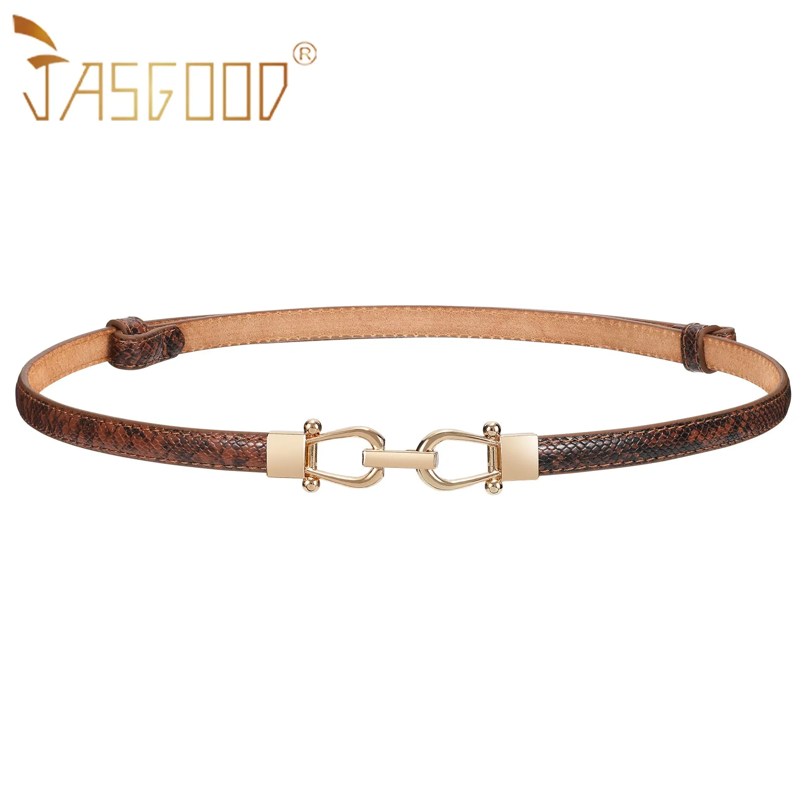 Women Skinny Leather Belt Adjustable Fashion Dress Belt Thin Waist Belts for Ladies Girls