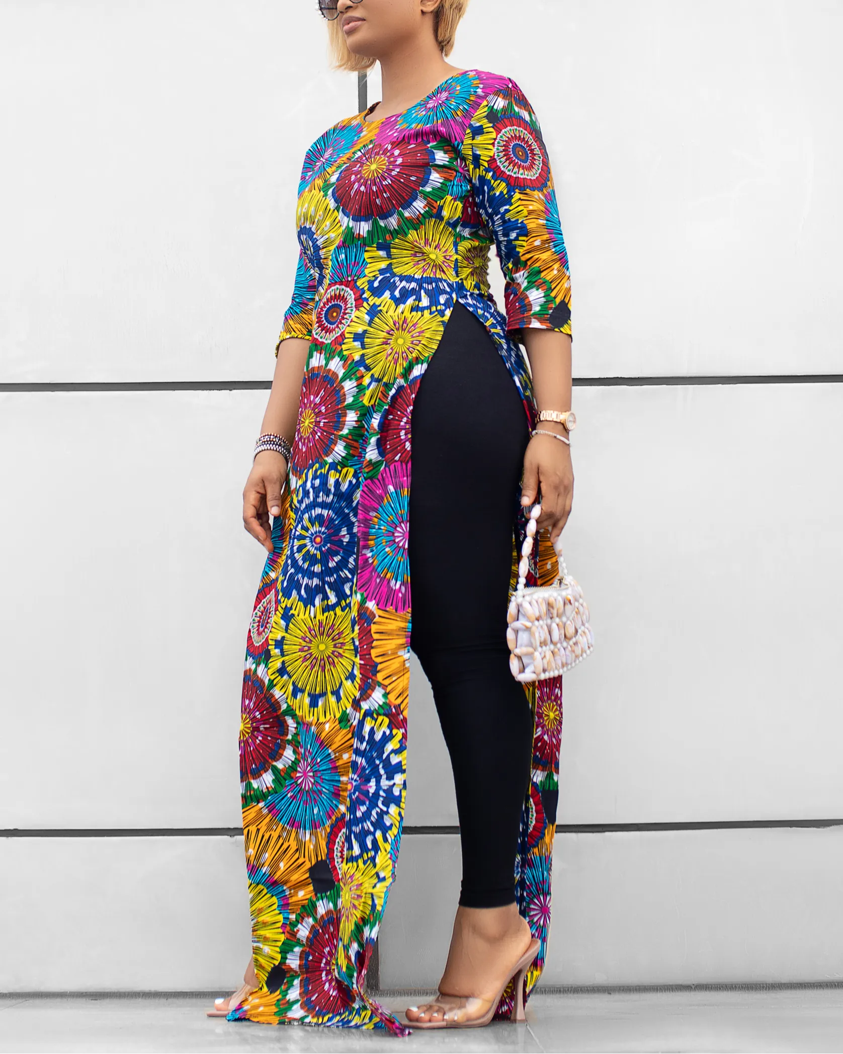 Women's Casual Print Kaftan Maxi Dress