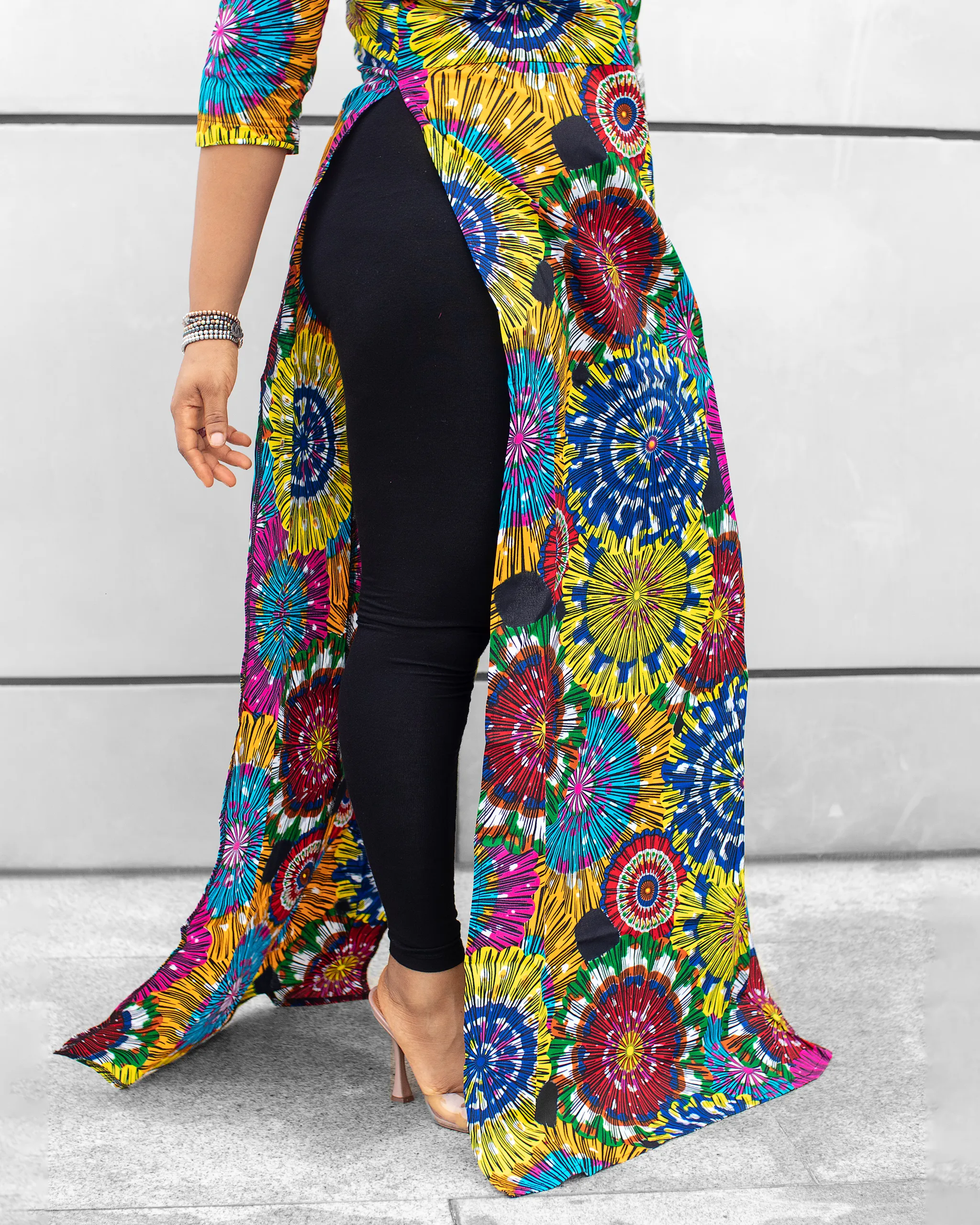 Women's Casual Print Kaftan Maxi Dress