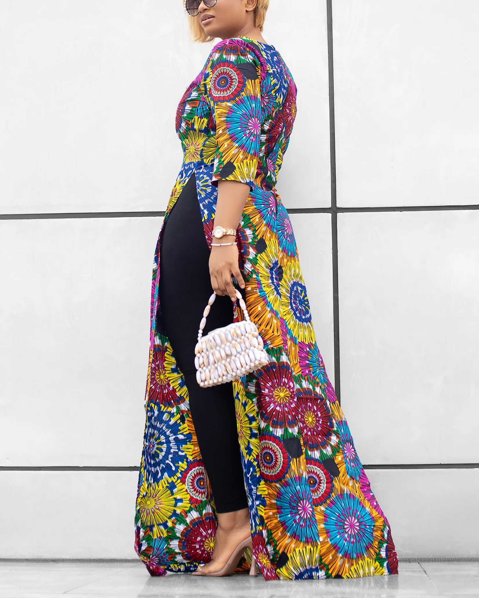 Women's Casual Print Kaftan Maxi Dress