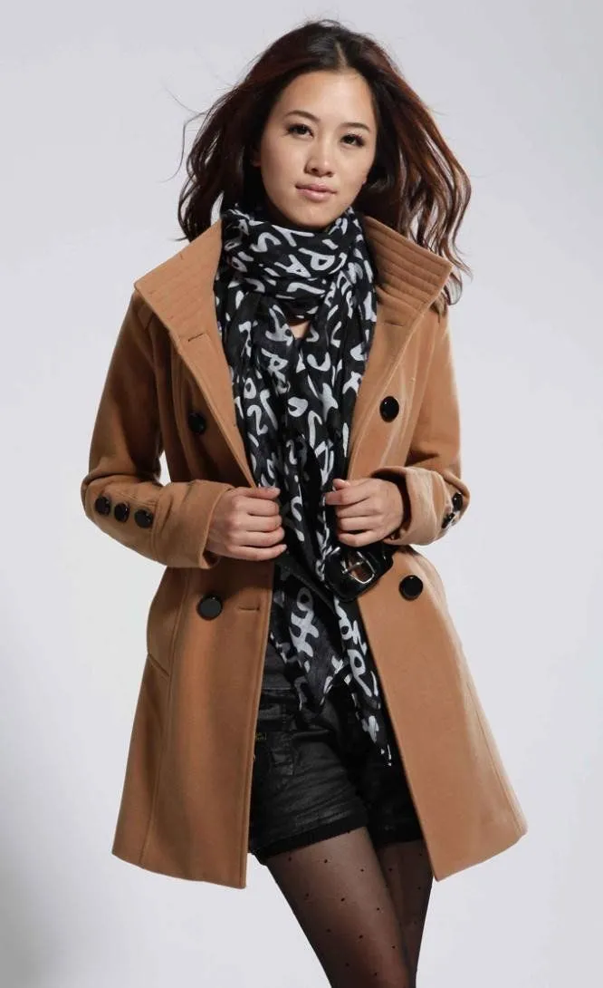 Women's Classy Double Breasted Pea Coat