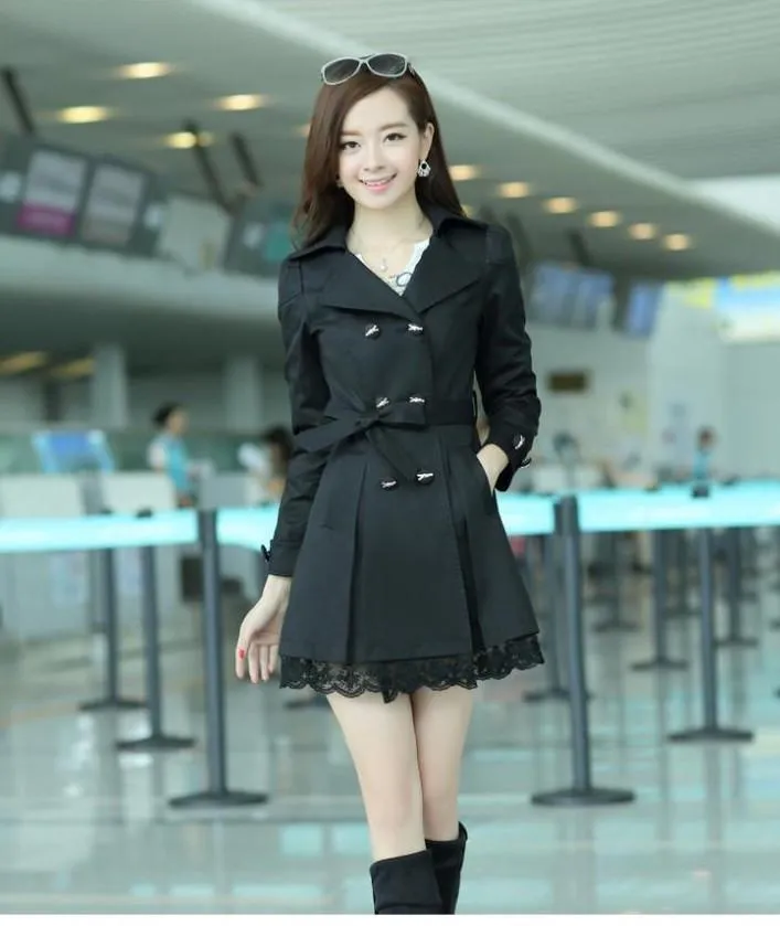 Women's Fashion Trench Style Coat With 5 Color Options