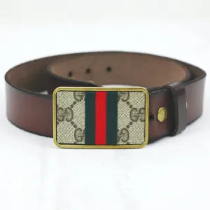 Women's Vintage Refurbished Buckle Leather Belt