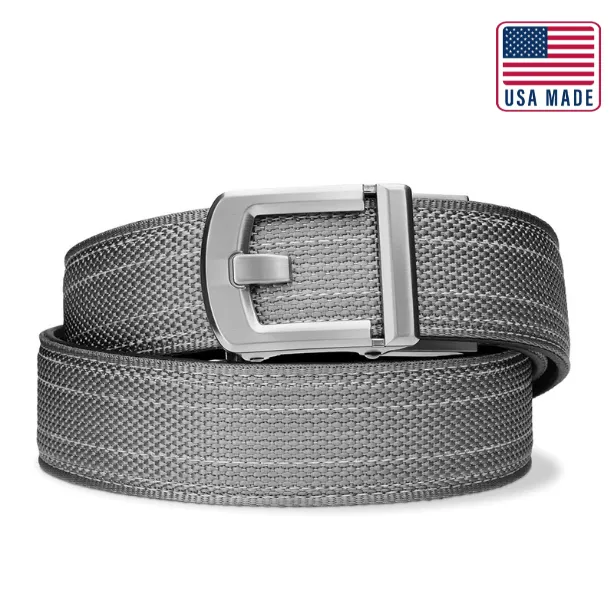 X SERIES BUCKLE  | USA MADE GRAY TACTICAL NYLON GUN BELT 1.5"