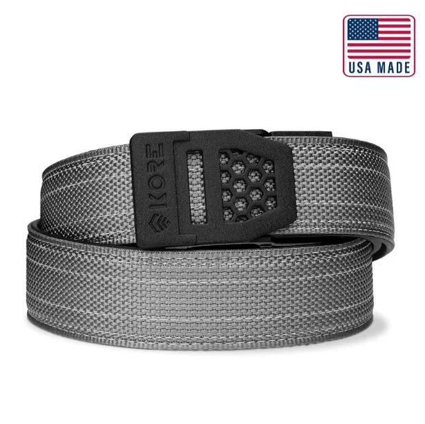 X SERIES BUCKLE  | USA MADE GRAY TACTICAL NYLON GUN BELT 1.5"