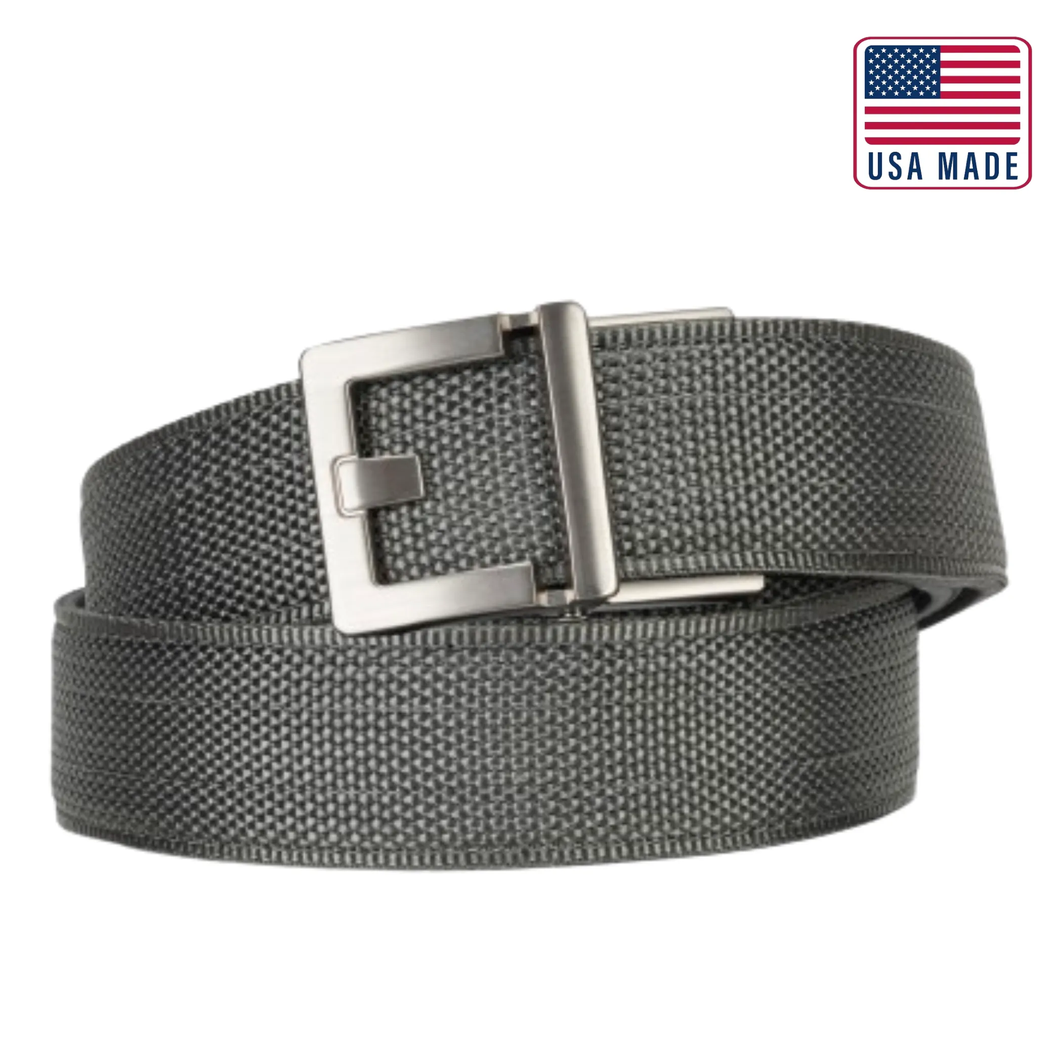 X SERIES BUCKLE  | USA MADE GRAY TACTICAL NYLON GUN BELT 1.5"