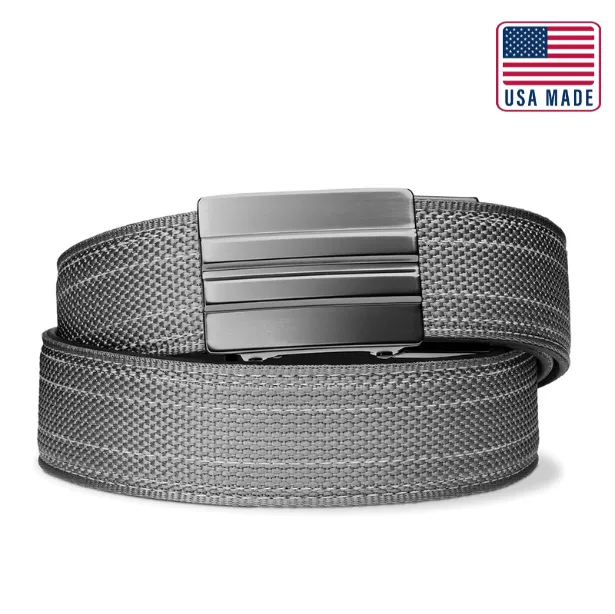 X SERIES BUCKLE  | USA MADE GRAY TACTICAL NYLON GUN BELT 1.5"