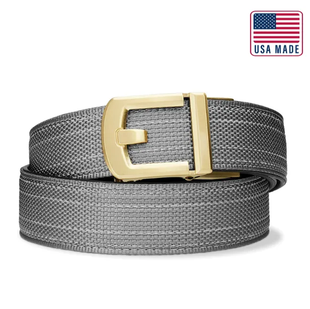 X SERIES BUCKLE  | USA MADE GRAY TACTICAL NYLON GUN BELT 1.5"