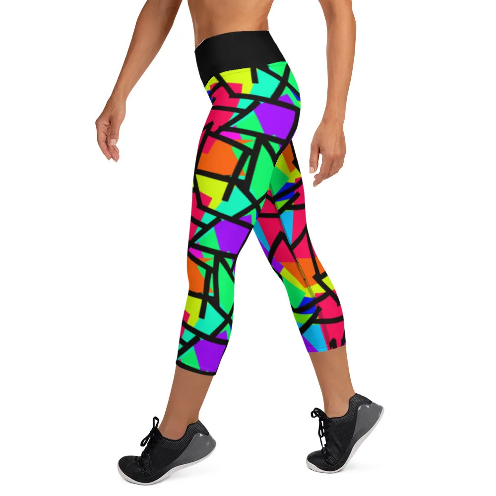 Yoga Capri Leggings, Neoncore Memphis