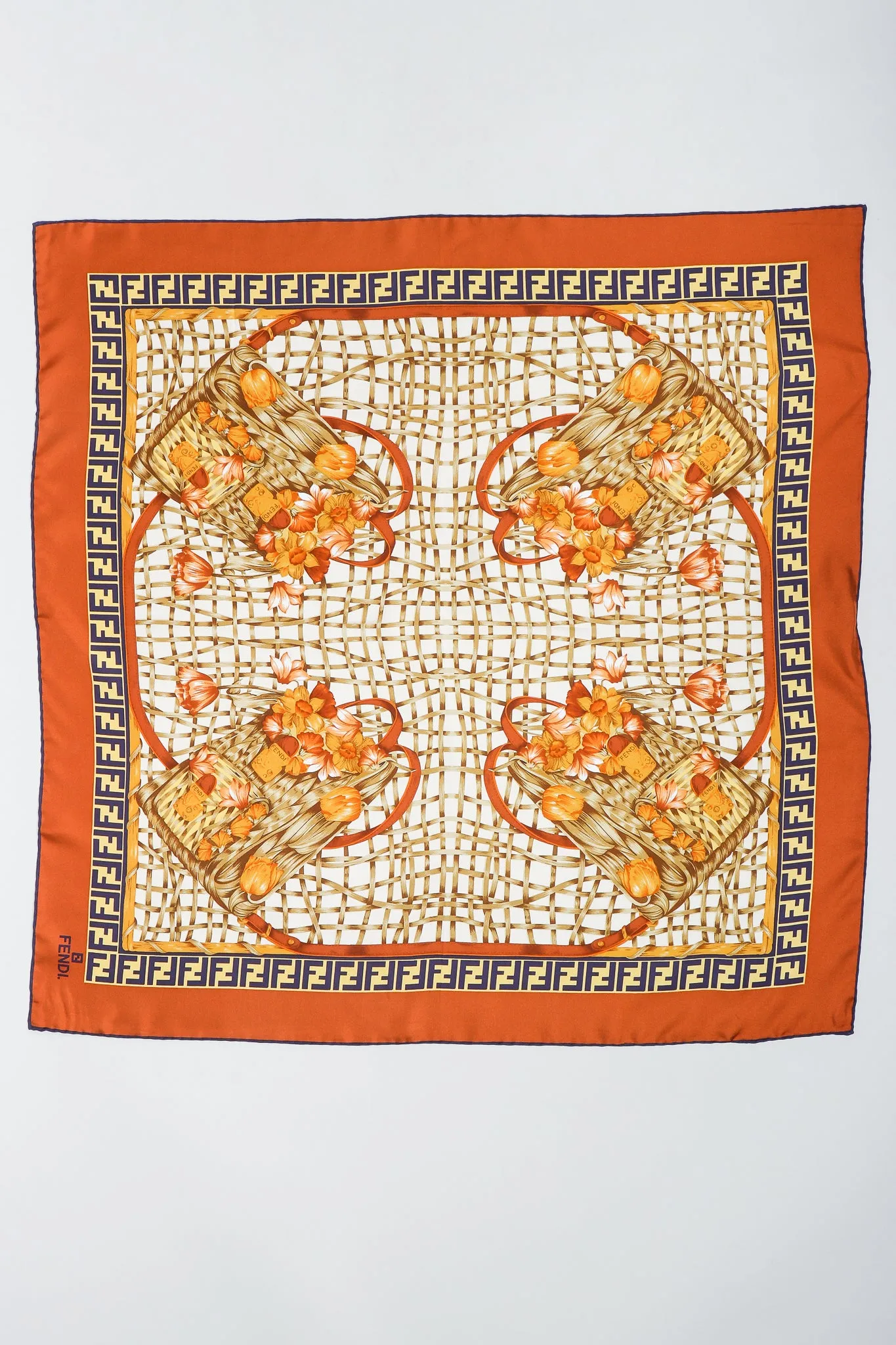 Zucca Basket Backpack Print Scarf
