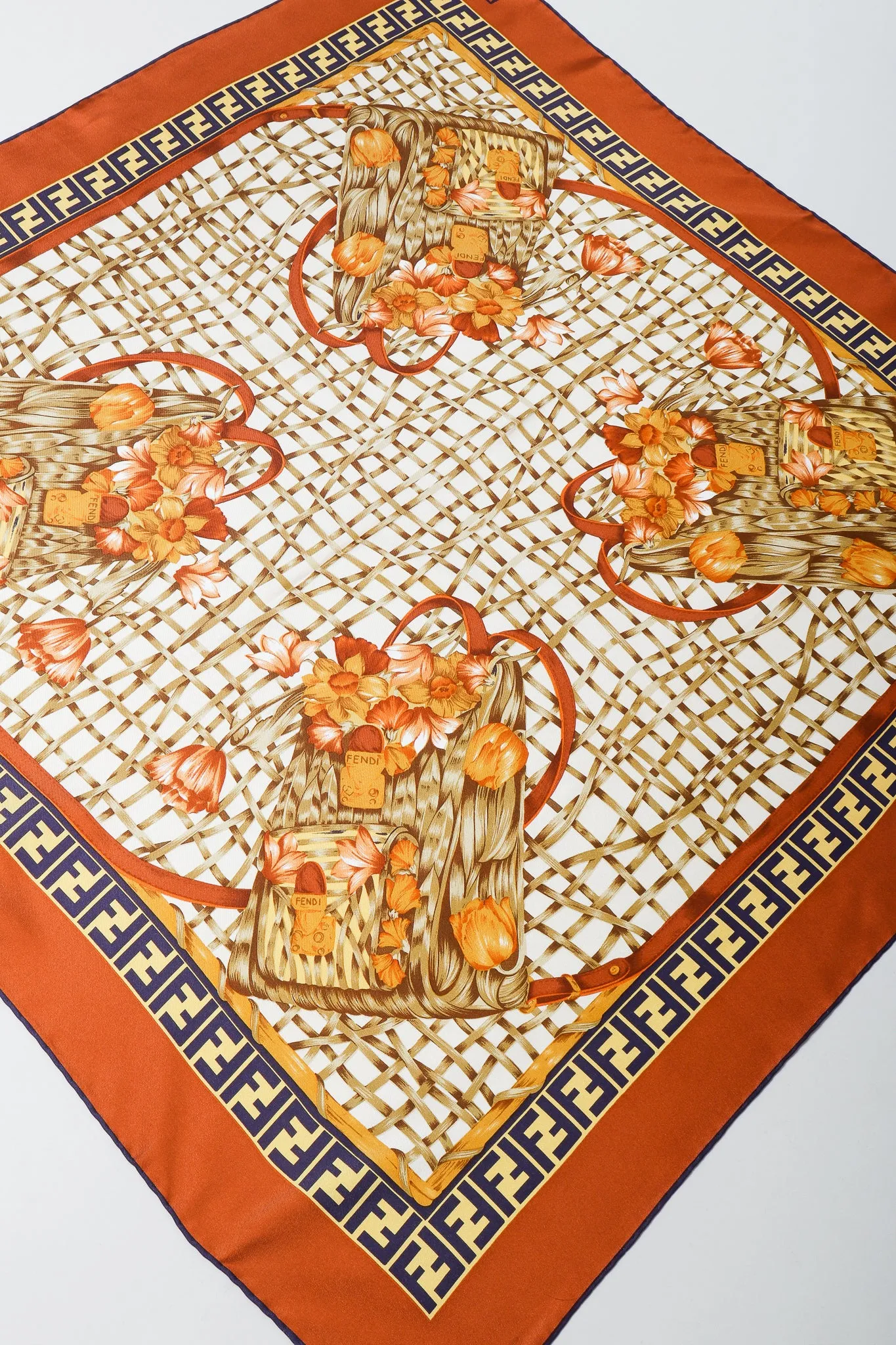 Zucca Basket Backpack Print Scarf