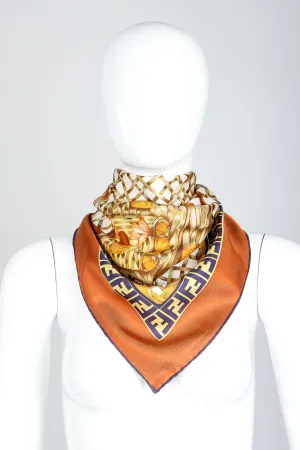 Zucca Basket Backpack Print Scarf